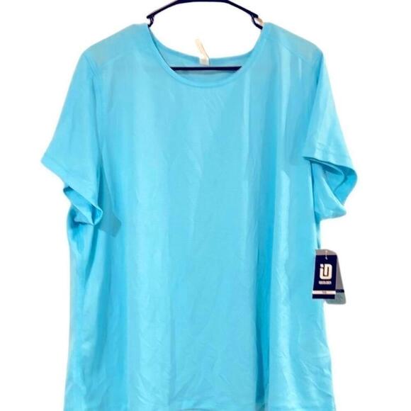 ID Ideology Women's Birdseye Mesh T-Shirt Red Size 3X Plus aquatone - Picture 8 of 14